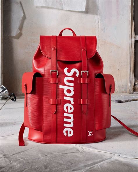 supreme lv bag black